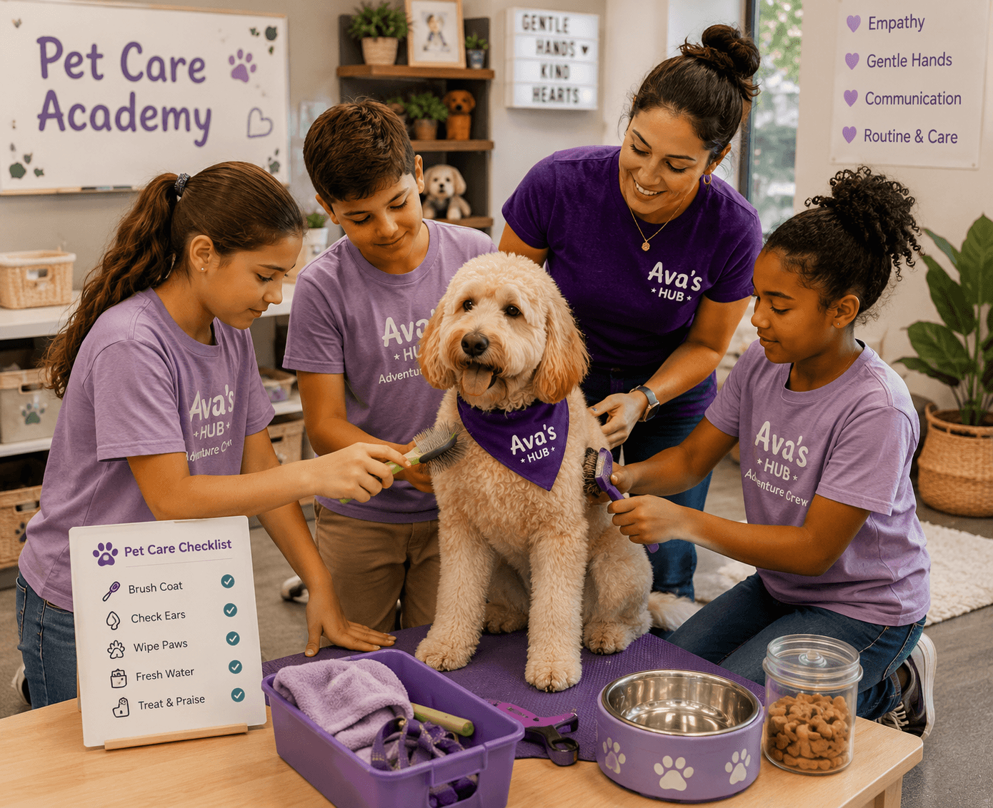 Pet Care Academy cohort at Ava's Hub