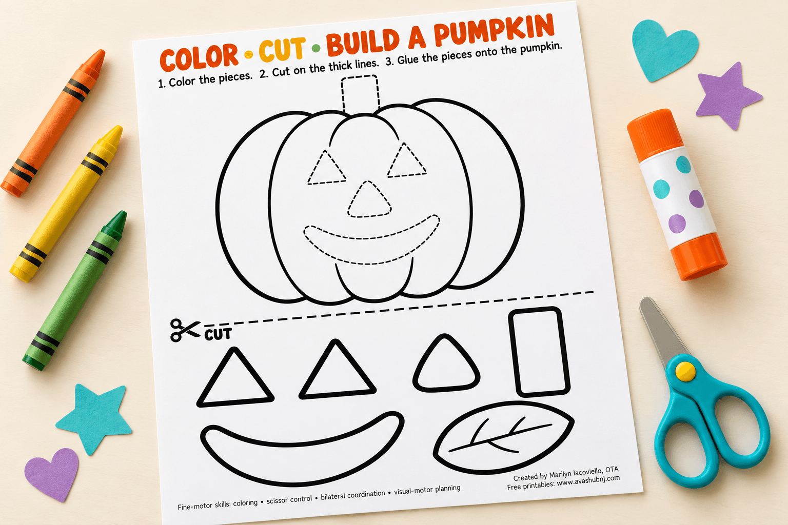 Build a Pumpkin Fine-Motor Activity